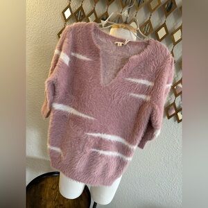 Hem & Thread Pink V-Neck Sweater